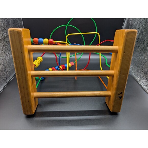 Rare Vtg Educo Super Maze II Wooden Bead Roller Coaster Maze Activity Toy Canada - Picture 8 of 8